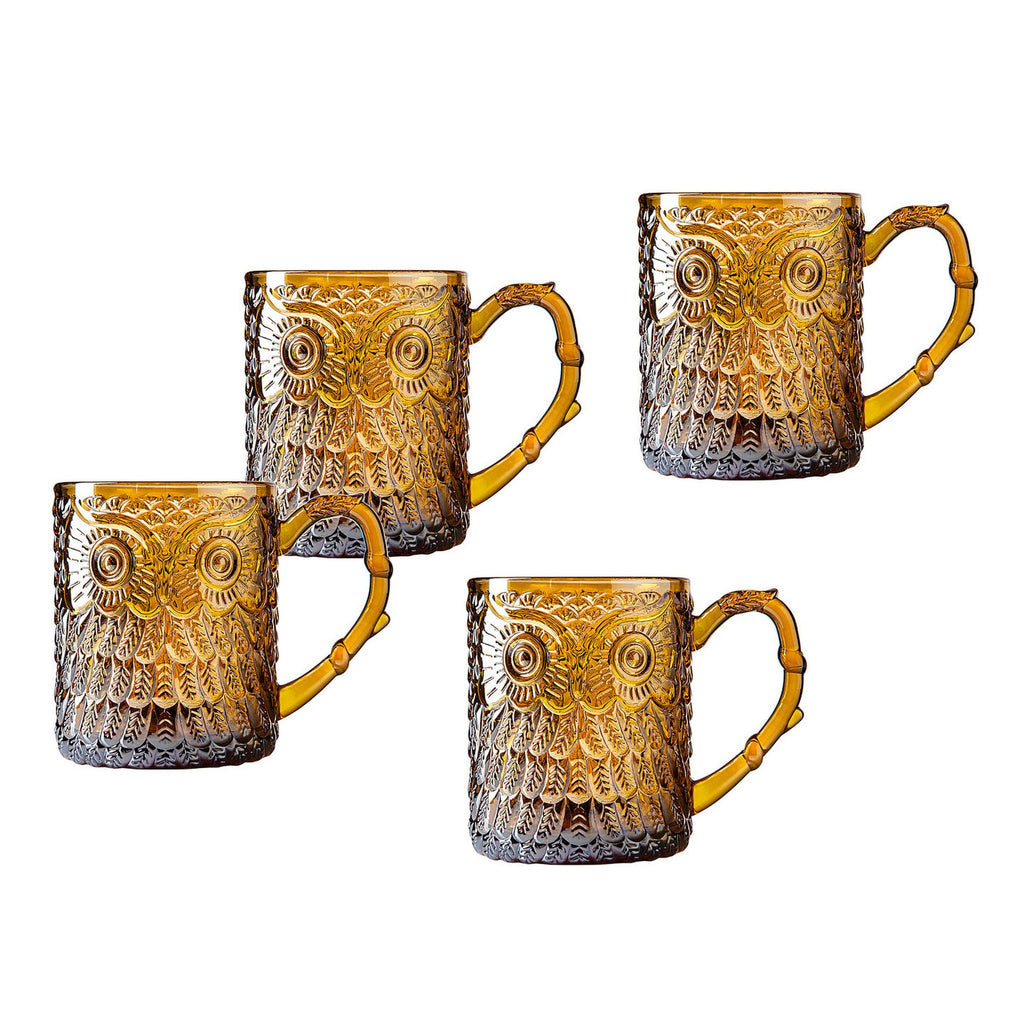 Owl Coffee Mug, Set of 4 godinger