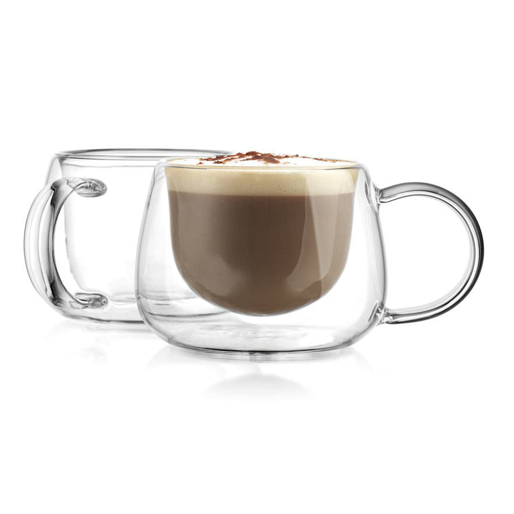 Alesia Cappuccino Double Wall Cup, Set of 2 godinger