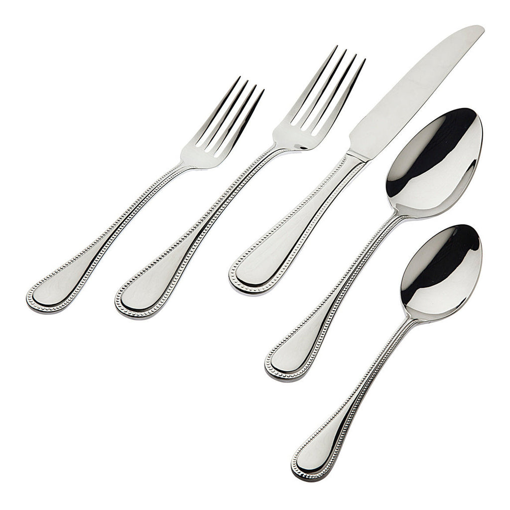 Bead Mirrored 18/0 Stainless Steel 20 Piece Flatware Set, Service For 4 godinger