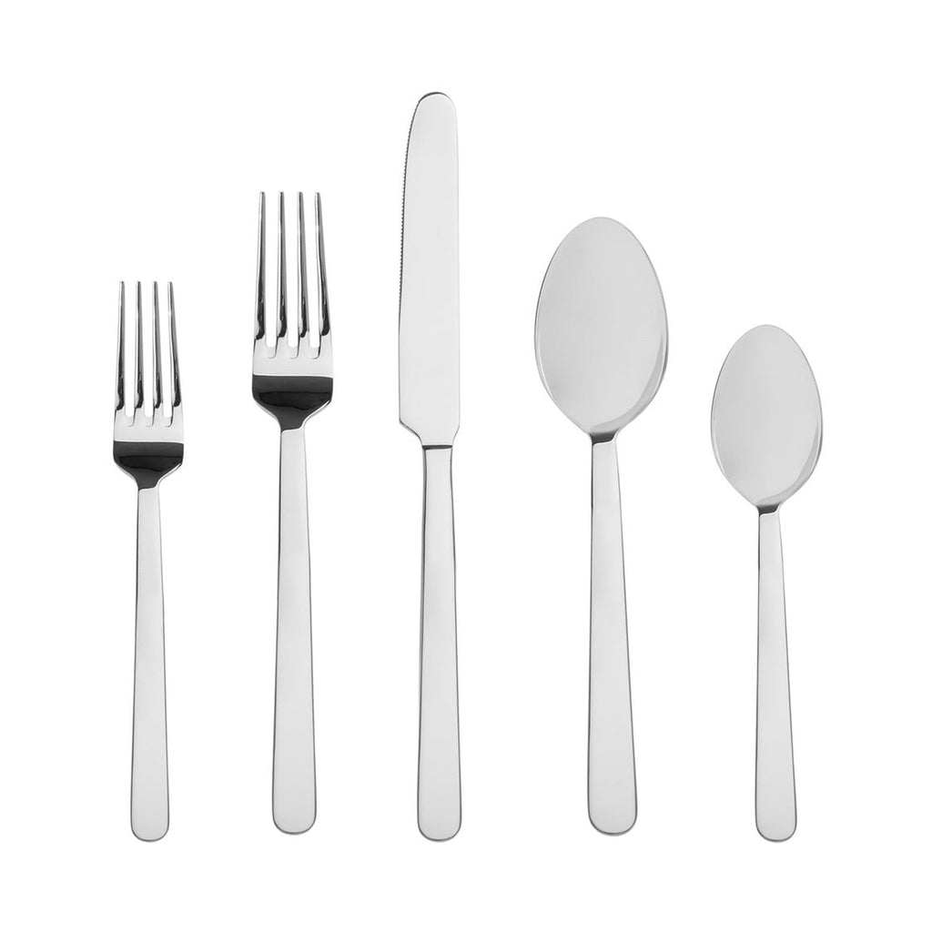 Lola Mirrored 18/0 Stainless Steel 20 Piece Flatware Set, Service For 4 godinger