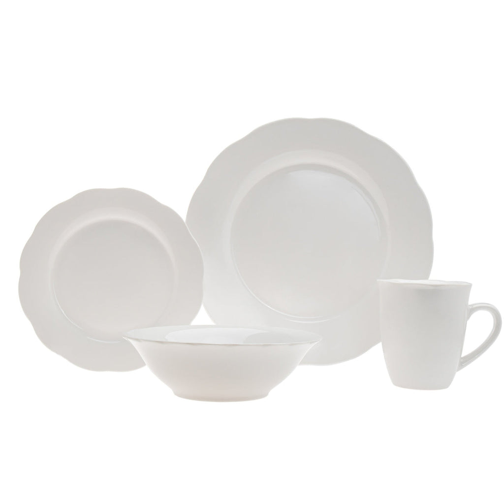 Inglenook Porcelain 16 Piece Dinnerware Set, Service for 4 godinger