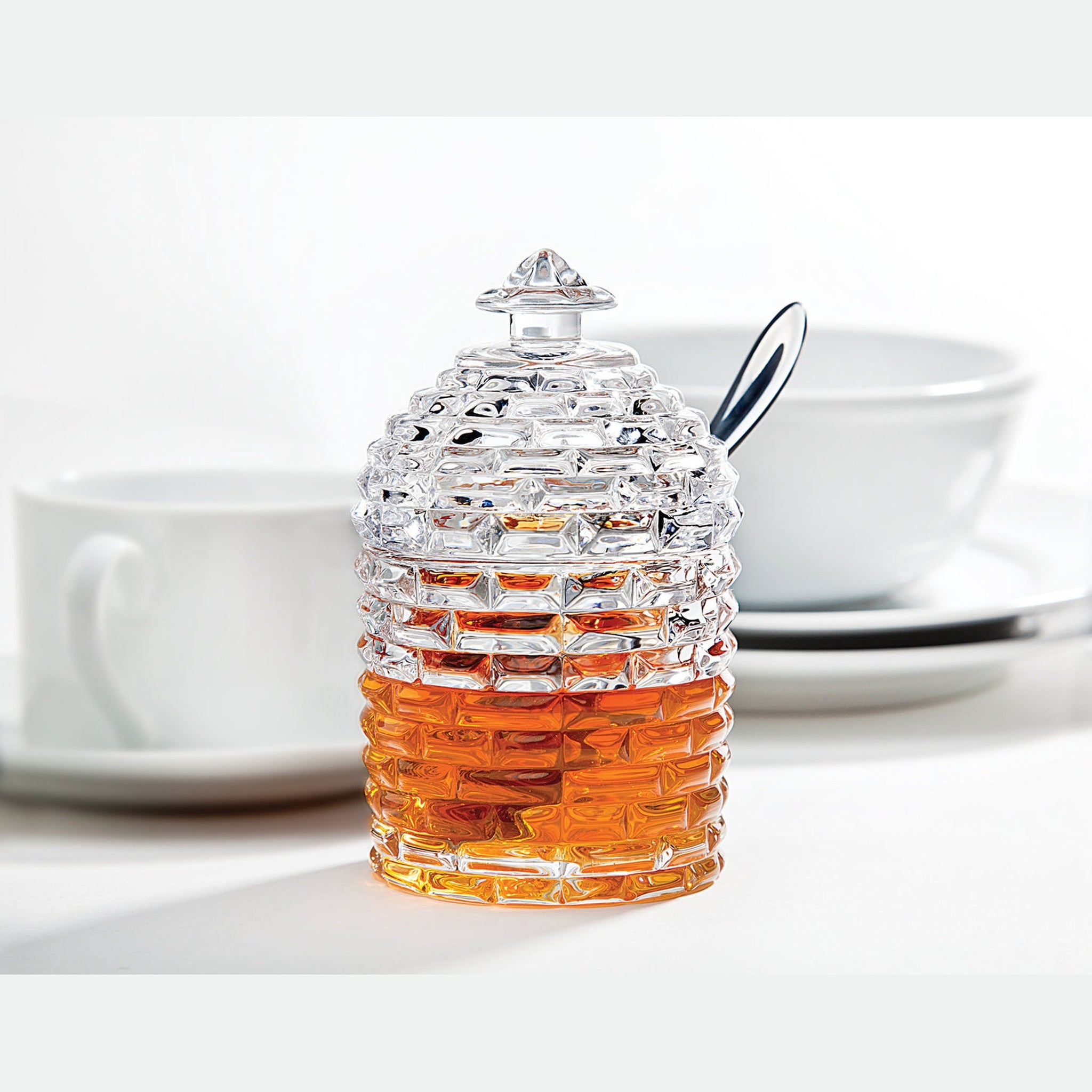 Godinger Jam Jar With Spoon, Honey Dish With Dipper Spoon - View #8