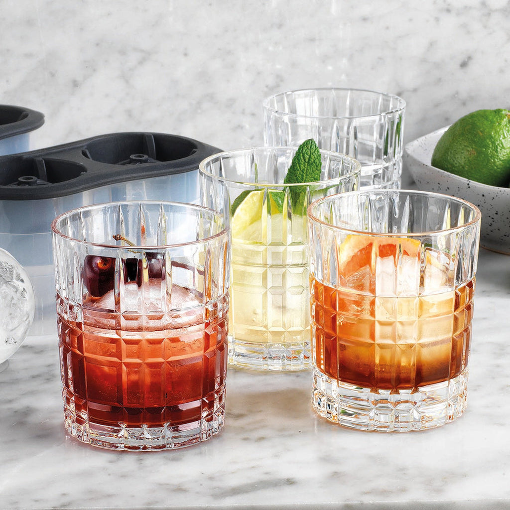 Boundary Double Old Fashion 6 Piece Chiller Set Godinger All Barware, All Glassware, All Glassware & Barware, Boundary, Chiller, Cut Crystal, DOF, DOF & Highball, Double Old Fashion, Drinkware, Entertaining, Glassware, Whiskey Glass