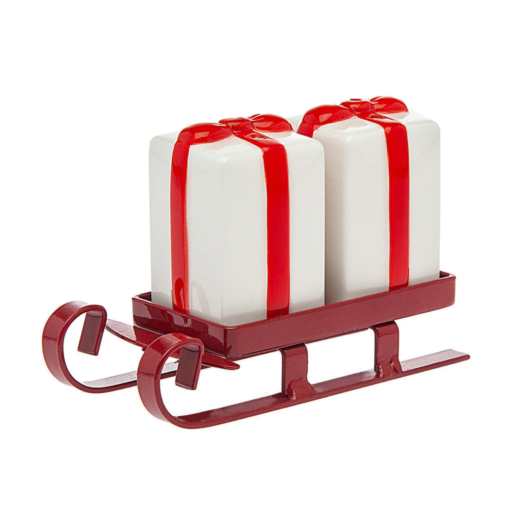 Christmas Sleigh Salt And Pepper Shaker Set Godinger All Kitchen, Holiday, Kitchen, Red, Salt & Pepper