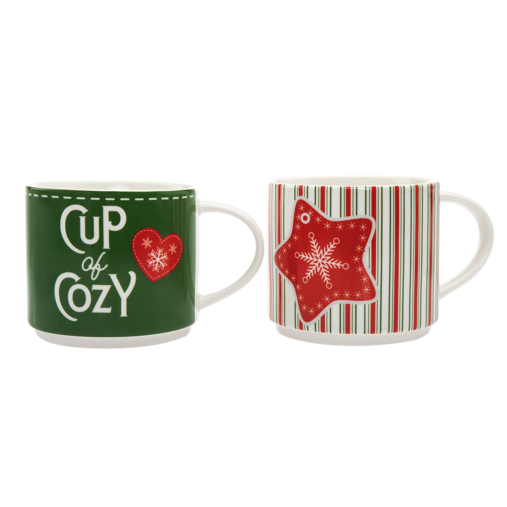 Cozy Holiday Stacking Mug, Set of 2 Godinger All Dining, Dining, Holiday, Mugs, Mugs & Teacups