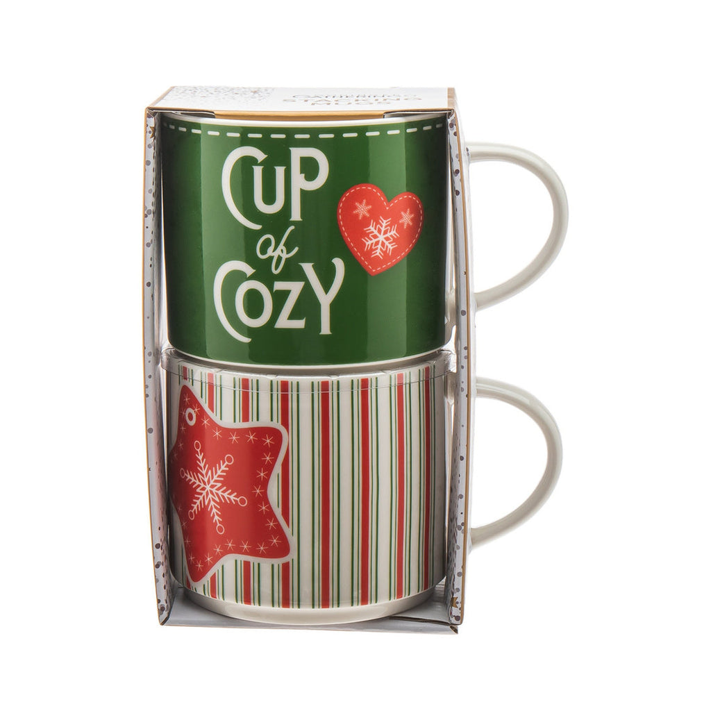 Cozy Holiday Stacking Mug, Set of 2 Godinger All Dining, Dining, Holiday, Mugs, Mugs & Teacups