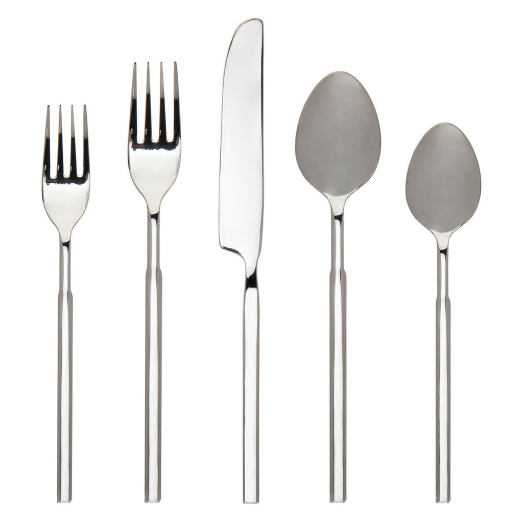 Cubit Mirrored 18/10 Stainless Steel 20 Piece Flatware Set, Service For 4 Godinger 18/10 Stainless Steel, 18/10 Stainless Steel Flatware, 20 Piece Set, All Flatware & Serveware, Flatware Set, Flatware Sets, Service For 4, Stainless Steel