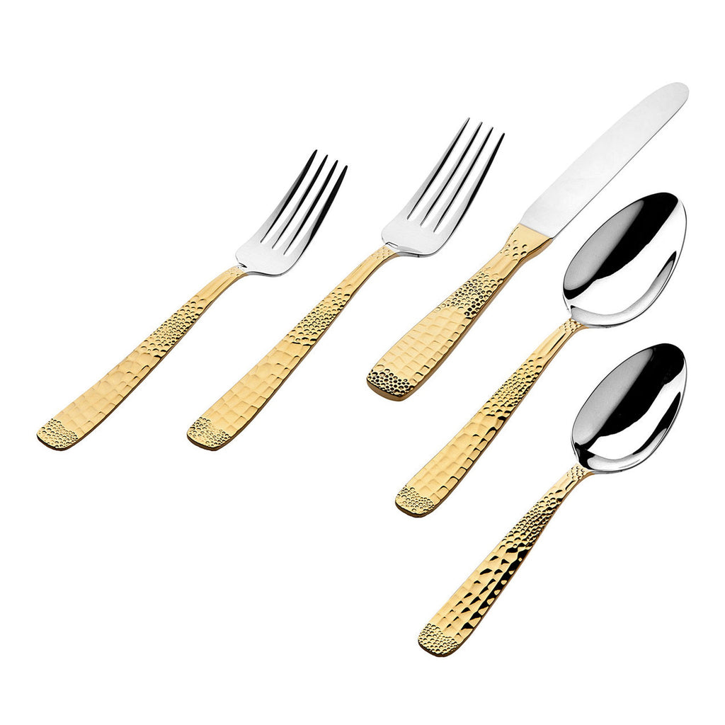 Donatella 24kt Gold Plated 18/10 Stainless Steel 20 Piece Flatware Set, Service For 4 Godinger 18/10 Stainless Steel, 18/10 Stainless Steel Flatware, 20 Piece Set, All Flatware & Serveware, Donatella, Flatware Sets, Service For 4, Stainless Steel