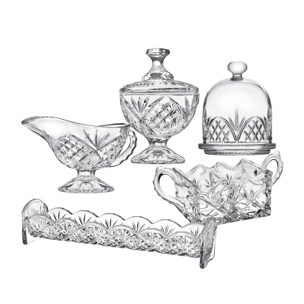 Dublin Crystal 5 Piece Host & Server Set Godinger All Kitchen, Dublin, Dublin Crystal, Dublin Kitchen, Hostess, Kitchen, Specialty Serving