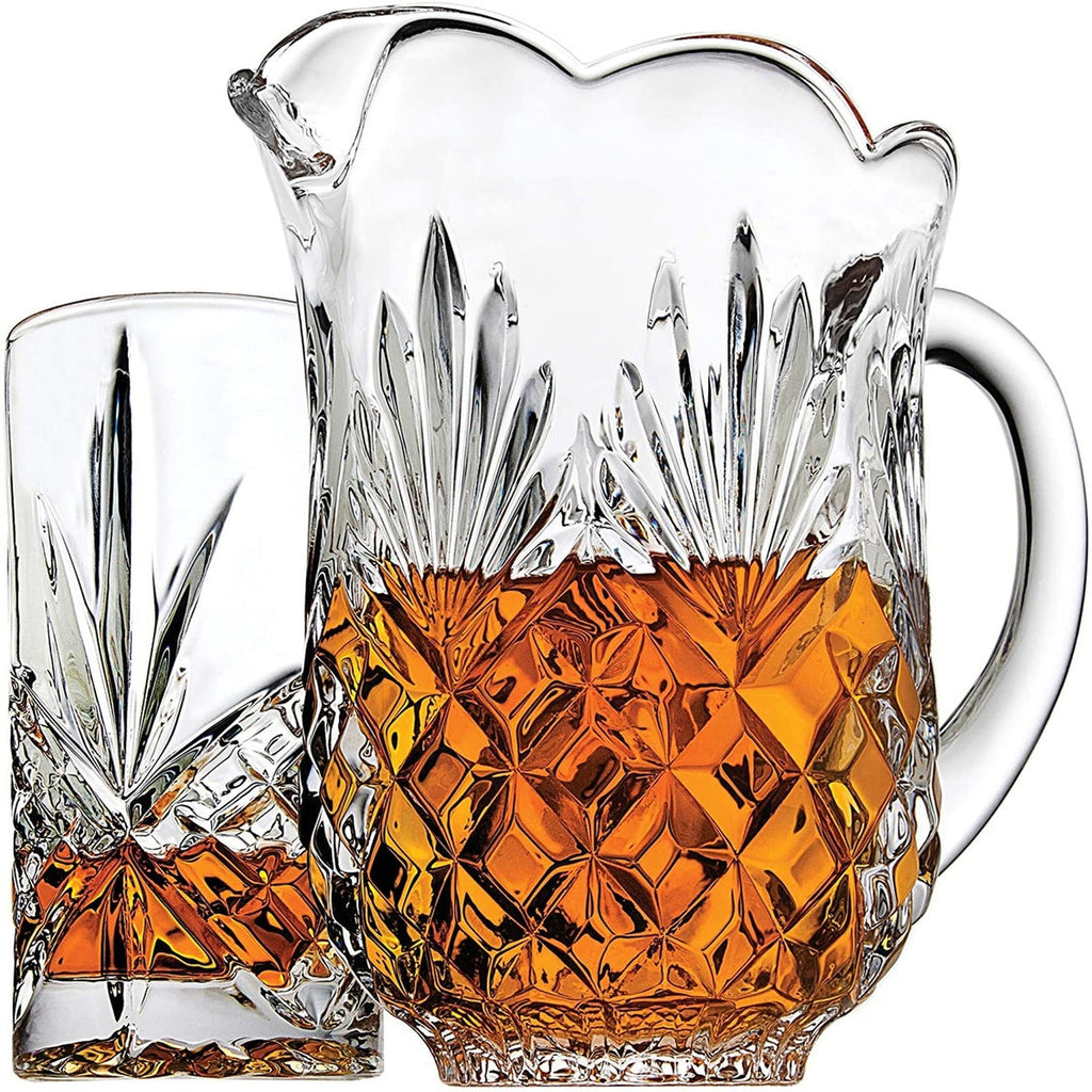 Dublin Crystal 5 Piece Pitcher & Highball Set Godinger All Glassware, All Glassware & Barware, Cut Crystal, DOF & Highball, Dublin, Dublin Crystal, Dublin Glassware, Highball, Highball Set, Pitcher