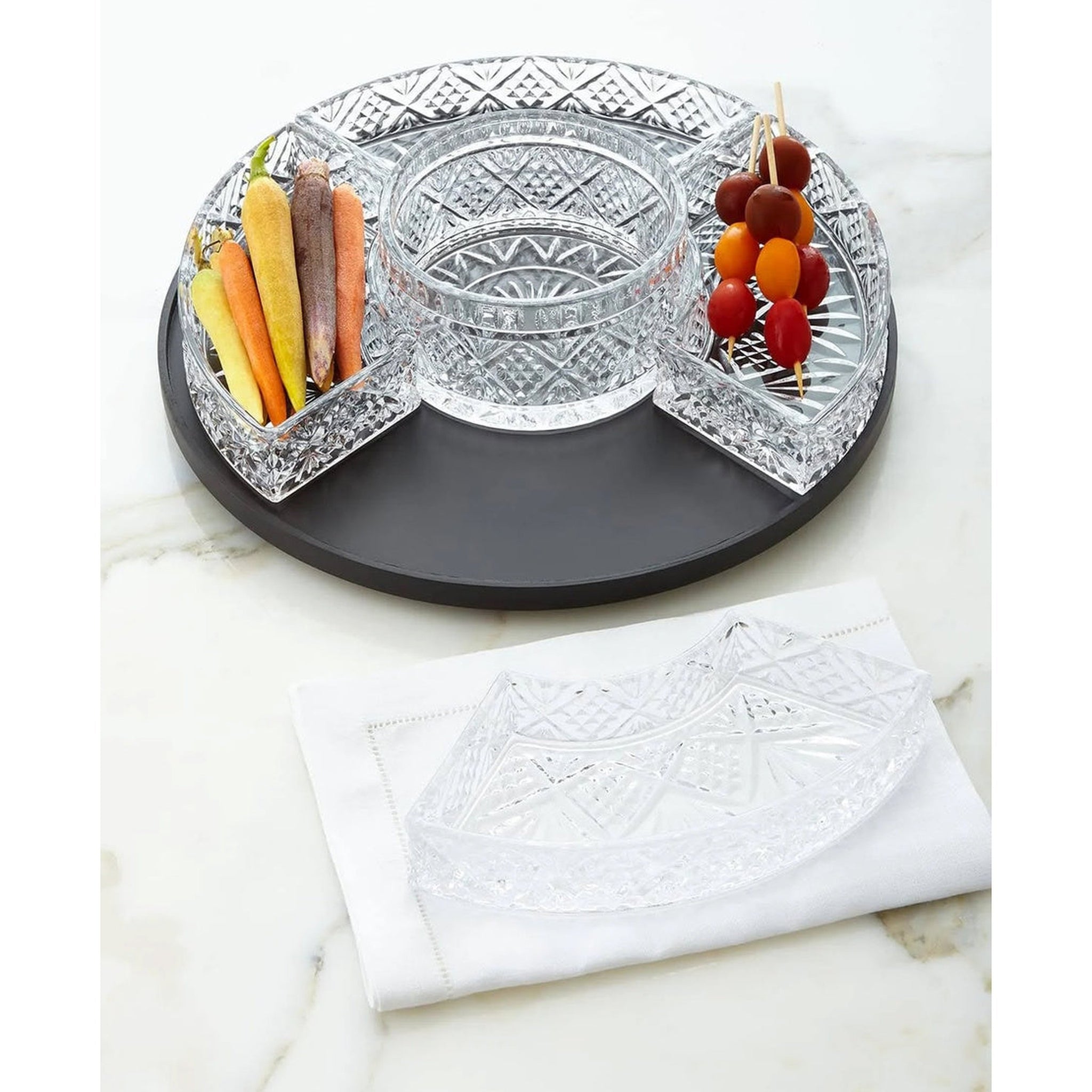 Dublin Crystal 5 Section Lazy Susan – Godinger