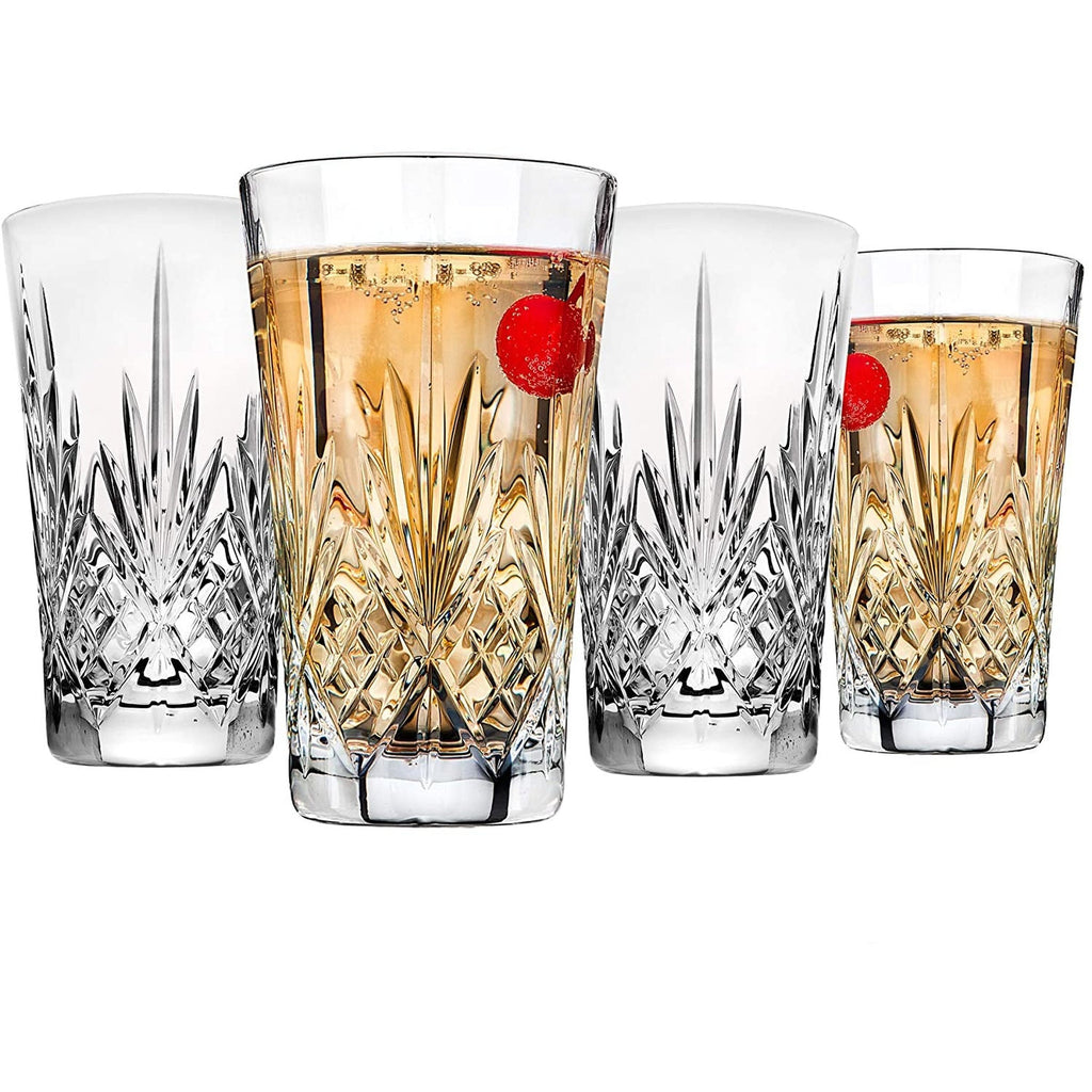 Dublin Crystal All Purpose, Set of 4 Godinger All Barware, All Glassware, All Glassware & Barware, All Purpose, Barware, Cut Crystal, DOF & Highball, Drinkware, Dublin, Dublin Crystal, Dublin Glassware, Entertaining, Glassware, Highball, Highball Set