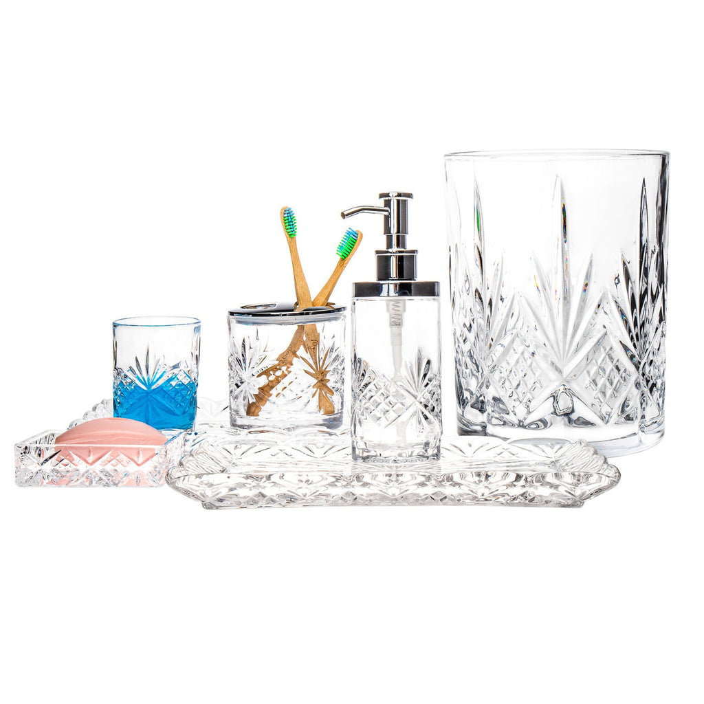 Dublin Crystal Bathroom Tumbler Godinger All Decor, Bathroom, Bathroom Accessories, Cut Crystal, Decor, Dublin, Dublin Crystal, Dublin Decor