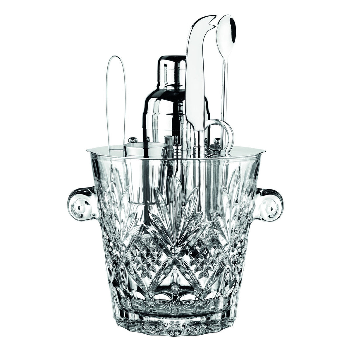 Dublin Crystal Ice Bucket With Bar Tools