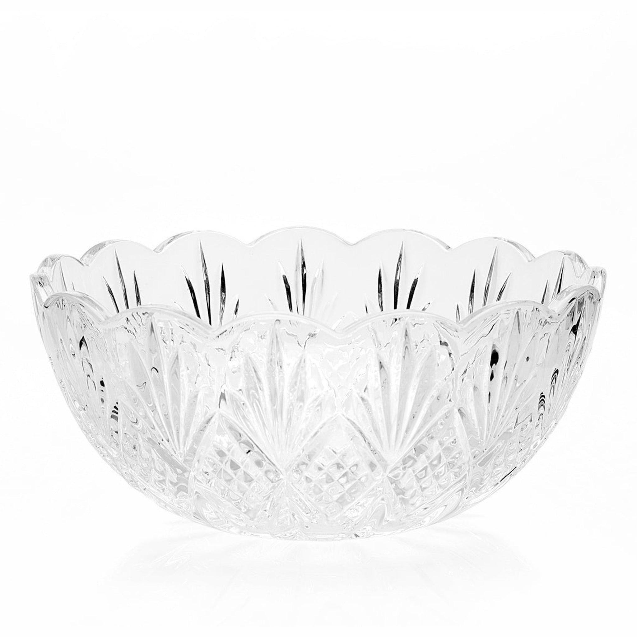 Dublin Crystal Scalloped Serving Bowl – Godinger display picture 1
