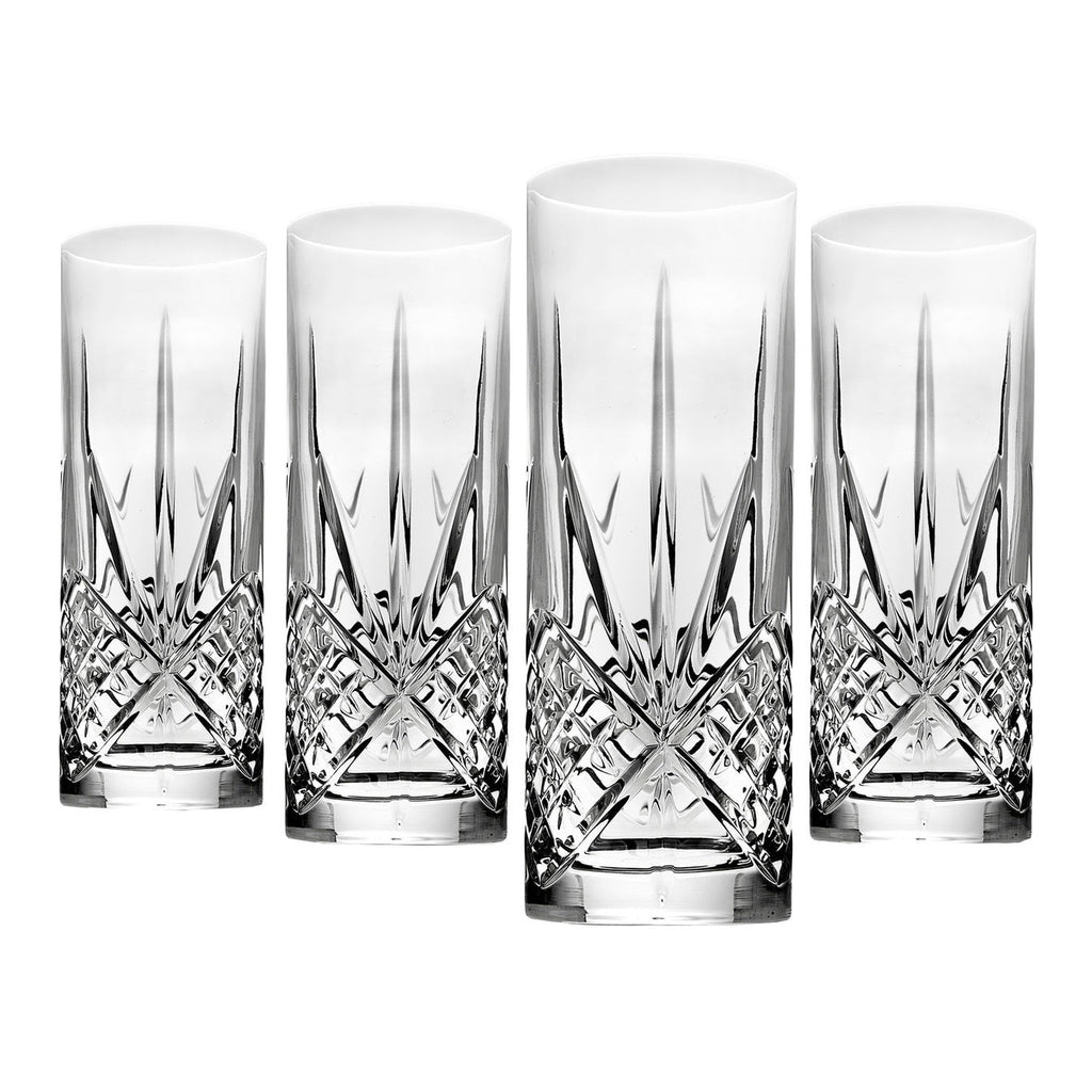 Dublin Crystal Tom Collins Highball Glass, Set of 4 godinger