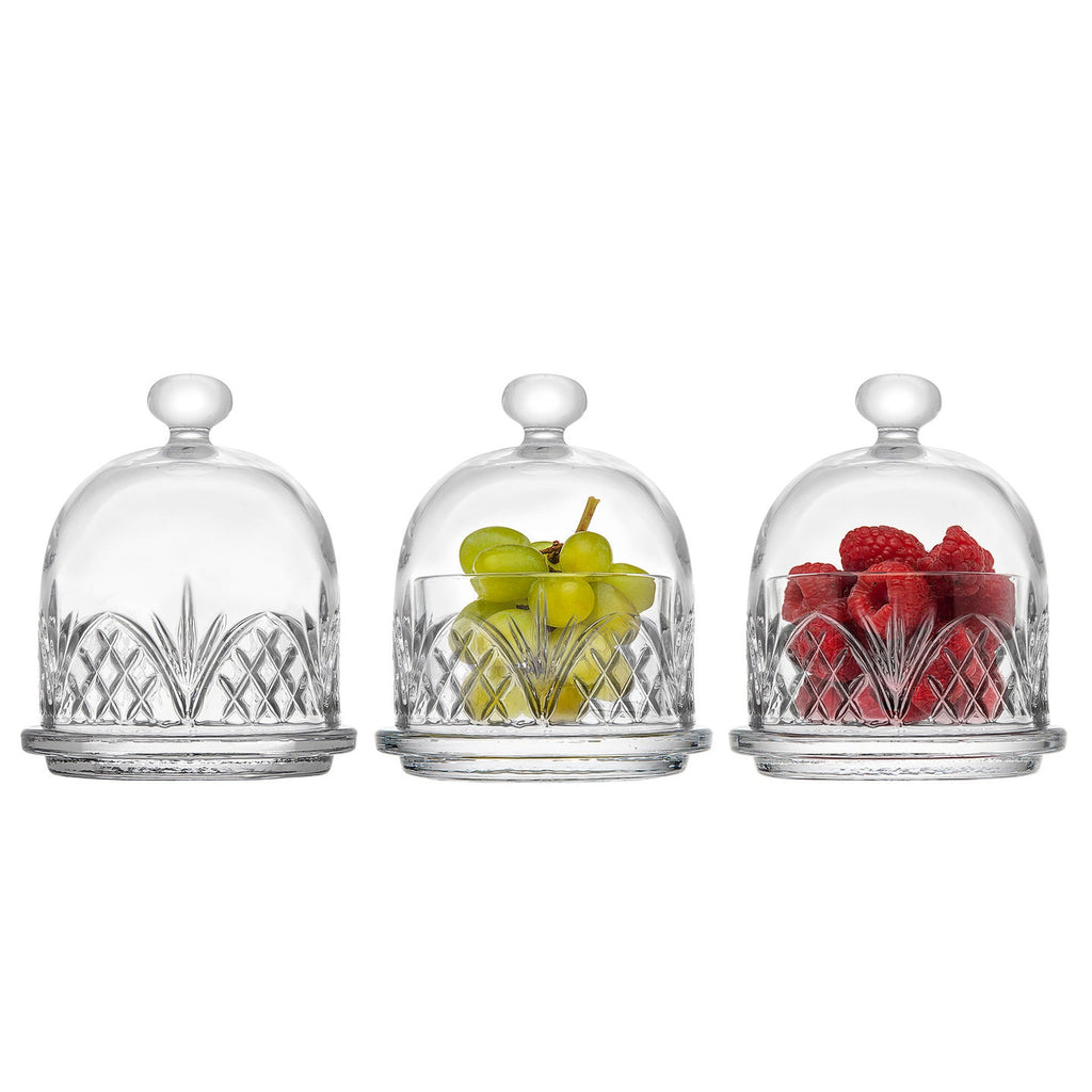 Dublin Crystal Trio Butter Dome Set of 3 Godinger All Kitchen, Butter, Crystal, Cut Crystal, Dublin, Dublin Kitchen, Kitchen Storage, Kitchen Tools, Specialty Serving, Storage