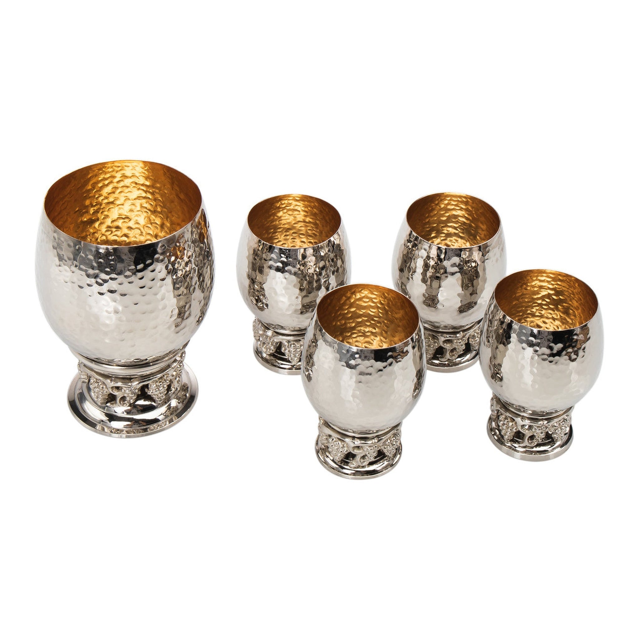 Godinger Dublin Crystal Kiddush Cup And Saucer Set - Gold Edge, For Shabbat & Jewish Holidays - View #4