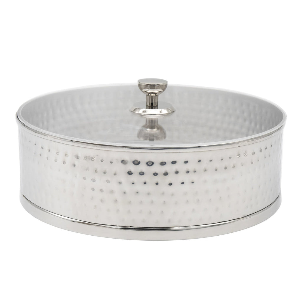 Hammered Stainless Matzah Storage Godinger All Judaica, Judaica, Kitchen Storage, Matzah