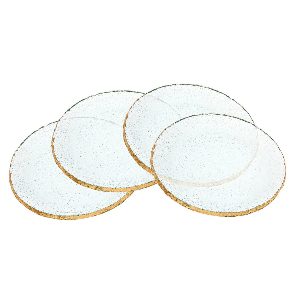 Harper Gold Edge Round Dessert Plates, Set of 4 Godinger All Dining, Dessert Plate, Dining, Gold Edge, Salad Plates