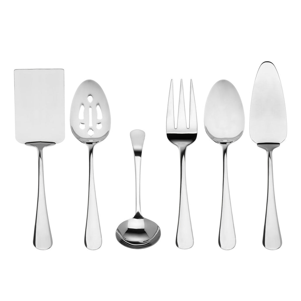 Hostess Serving Set 18/0 Stainless Steel 6 Piece Set Godinger 16 Piece Set, 18/0 Stainless Steel, 18/0 Stainless Steel Flatware, All Flatware & Serveware, Cake Servers, Hostess, Salad Servers, Stainless Steel