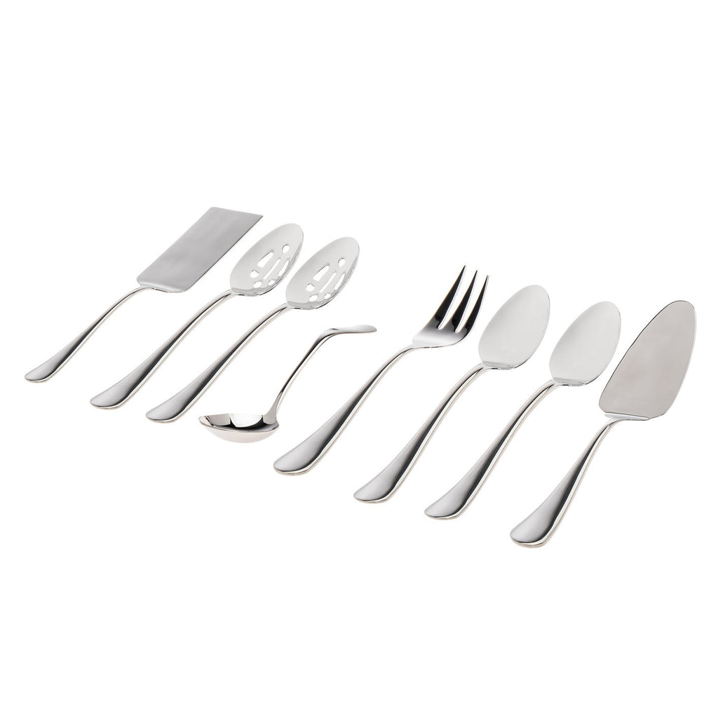 Hostess Serving Set 18/0 Stainless Steel 8 Piece Set Godinger 18 Piece Set, 18/0 Stainless Steel, All Flatware & Serveware, Stainless Steel, Tableware