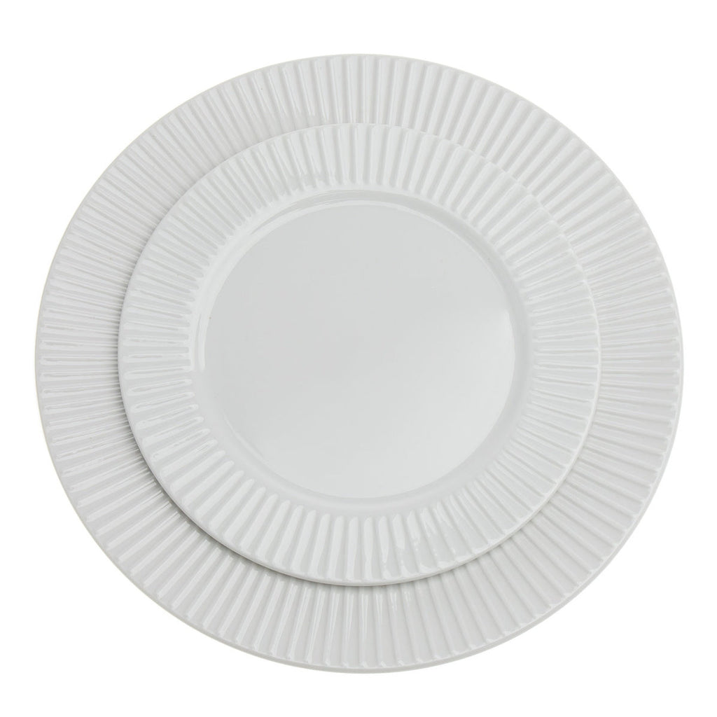 Inventure Porcelain 16 Piece Dinnerware Set, Service For 4 Godinger 16 Piece Dinnerware, 16 Piece Dinnerware Set, 16 Piece Set, All Dining, Fine Dinnerware, Porcelain, Porcelain Dinnerware, Porcelain Dinnerware Set, Service For 4, White, White Porcelain