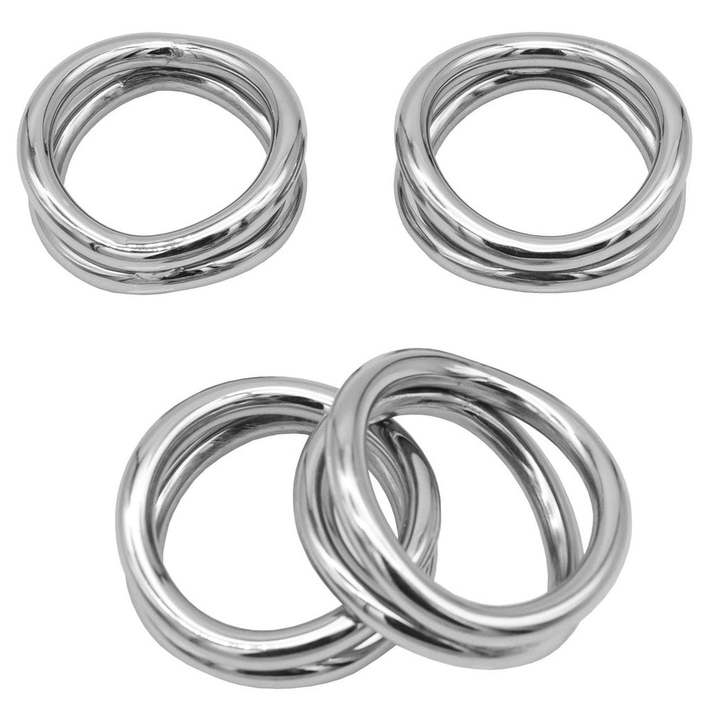 Loop Napkin Ring Set Godinger All Dining, Loop, Loop Napkin Rings, Napkin, Napkin Ring, Ring, Silver, Silver Napkin Rings, Stainless Steel, Stainless Steel Napkin Ring