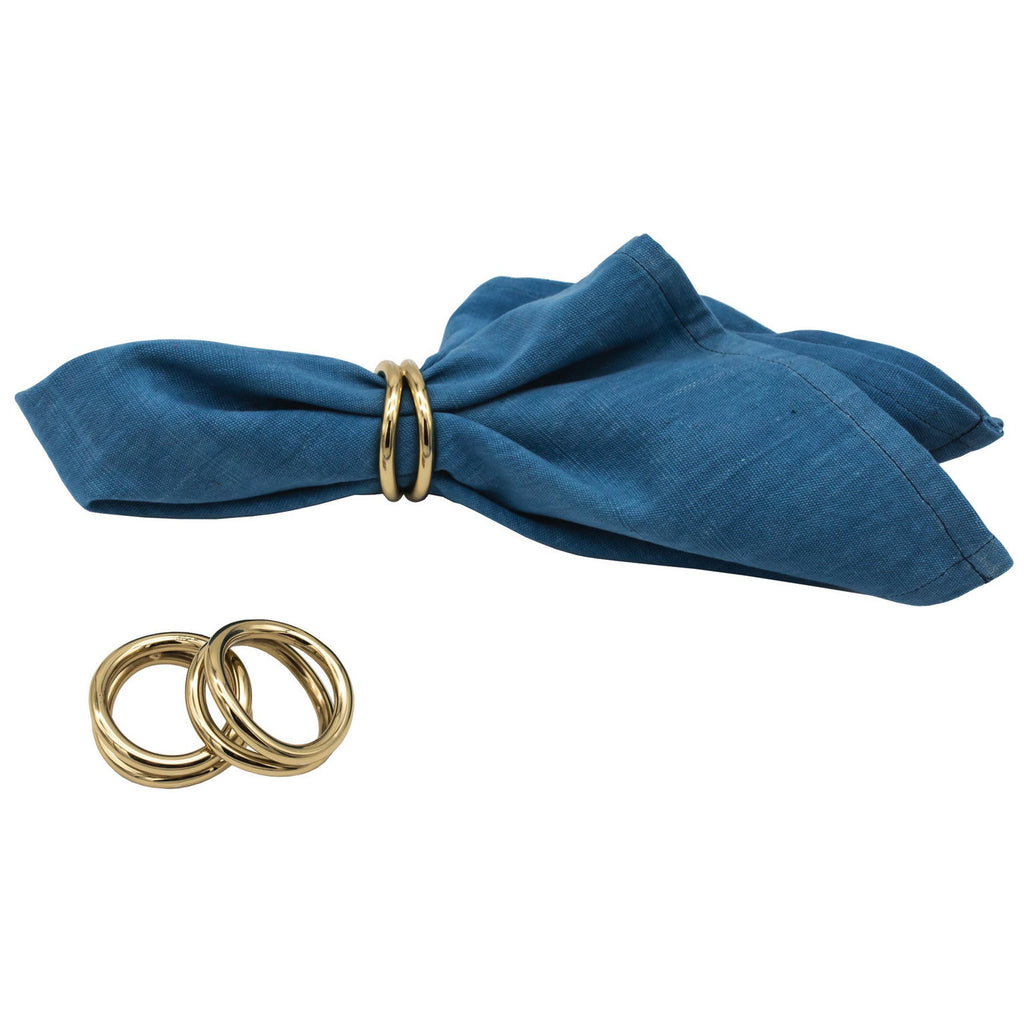 Loop Gold Napkin Ring Set Godinger All Dining, Gold, Gold Napkin Rings, Loop, Loop Napkin Rings, Napkin, Napkin Ring, Ring, Silver Napkin Rings, Stainless Steel, Stainless Steel Napkin Ring