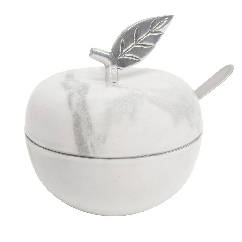 Marble Apple Jam Jar with Spoon godinger