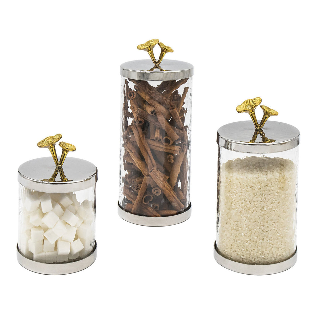 Mayfair Glass Canisters Godinger All Kitchen, Glass Canister, Glass Storage, Gold, Gold Accent, Kitchen, Kitchen Storage, Mayfair, Storage