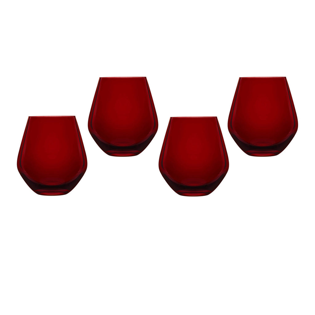 Meridian Stemless Red Wine Glass, Set of 4 godinger