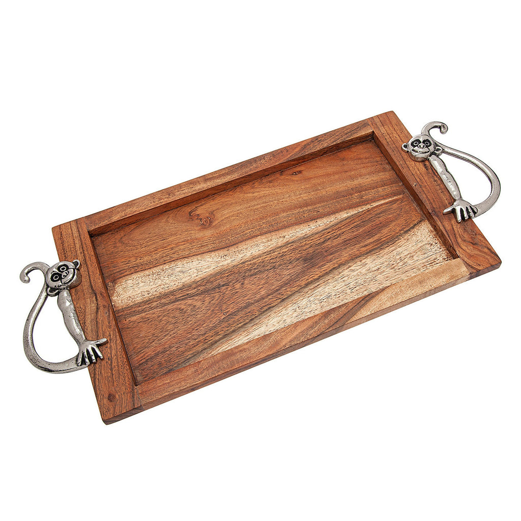 Monkey Handle Wood Tray Godinger All Kitchen, Board, Cheese Board, Kitchen, Monkey, Serving & Cheese Boards, Serving Board