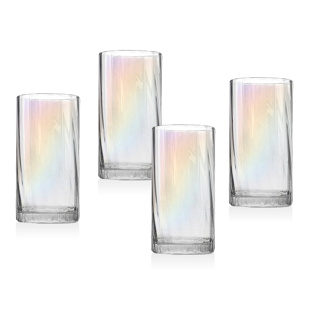 Monterey Highball, Set of 4 Godinger All Barware, All Glassware, All Glassware & Barware, DOF & Highball, Highball, Highball Set, Iridescent, Monterey