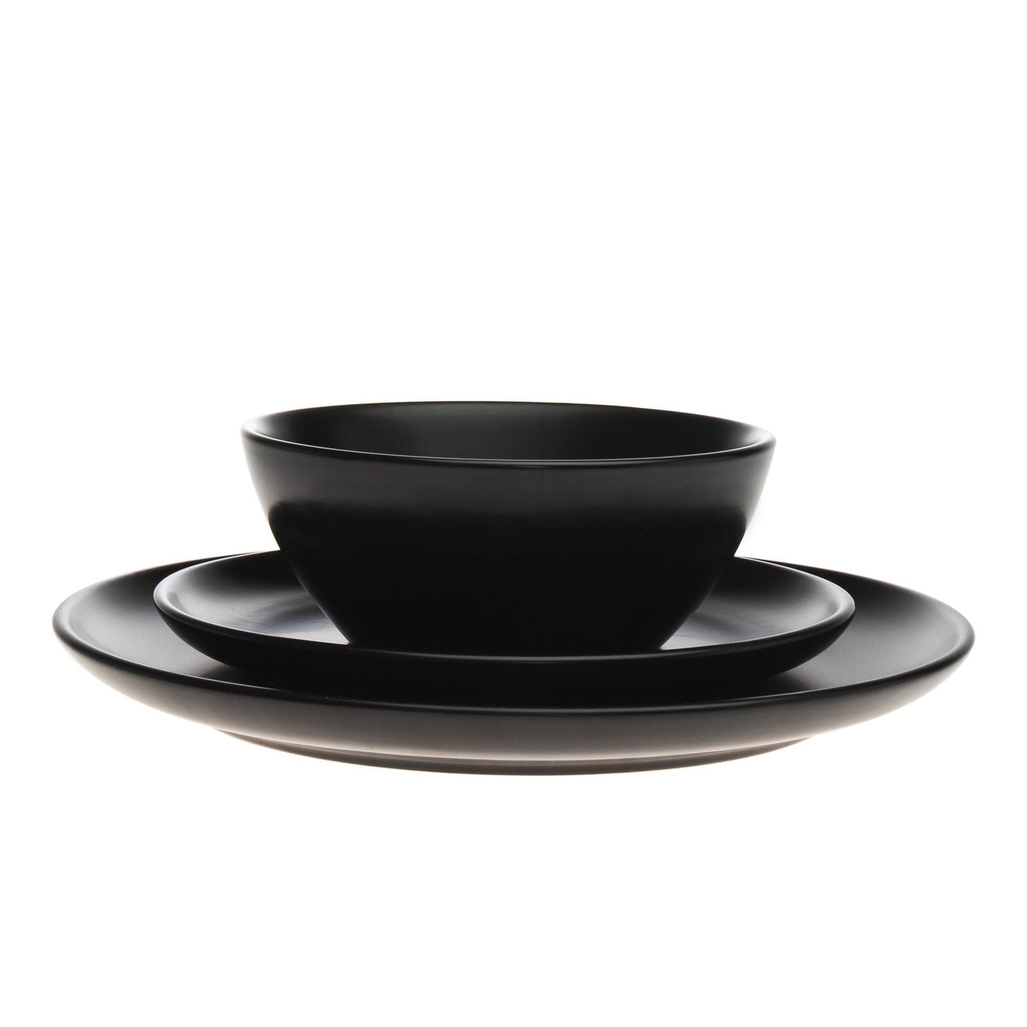Noire Stoneware 16 Piece Dinnerware Set, Service For 4 – Godinger