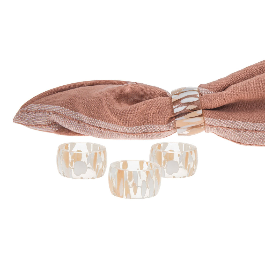 Pink Terrazo Glass Napkin Ring Set Godinger All Dining, Napkin, Napkin Ring, Napkin Ring Set, Napkin Rings, Napkins, Pink, Pink & Gold, Rings, Round Napkin Ring Set, Round Napkin Rings, Terrazo, Terrazo Look Glass Napkin Rings