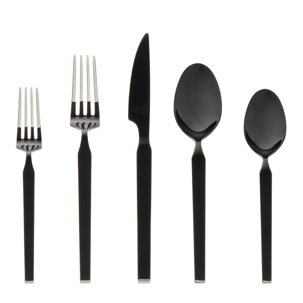 Podium Mirrored Black 18/10 Stainless Steel 20 Piece Flatware Set, Service For 4 Godinger 18/10 Stainless Steel, 18/10 Stainless Steel Flatware, 20 Piece Set, All Flatware & Serveware, Flatware Set, Flatware Sets, Podium, Service For 4, Stainless Steel, Tableware