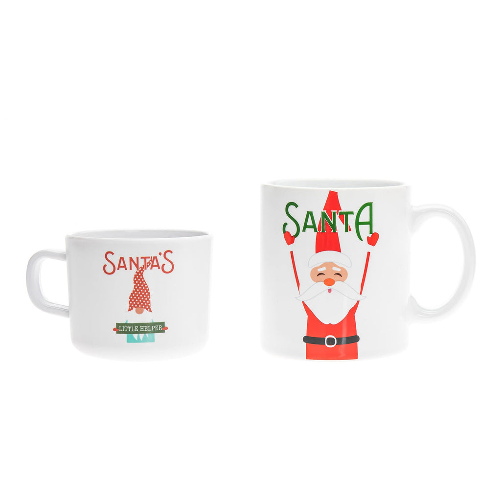 Santa Big and Little Mug, Set of 2 Godinger All Dining, Christmas, Dining, Holiday, Mugs, Mugs & Teacups, Santa