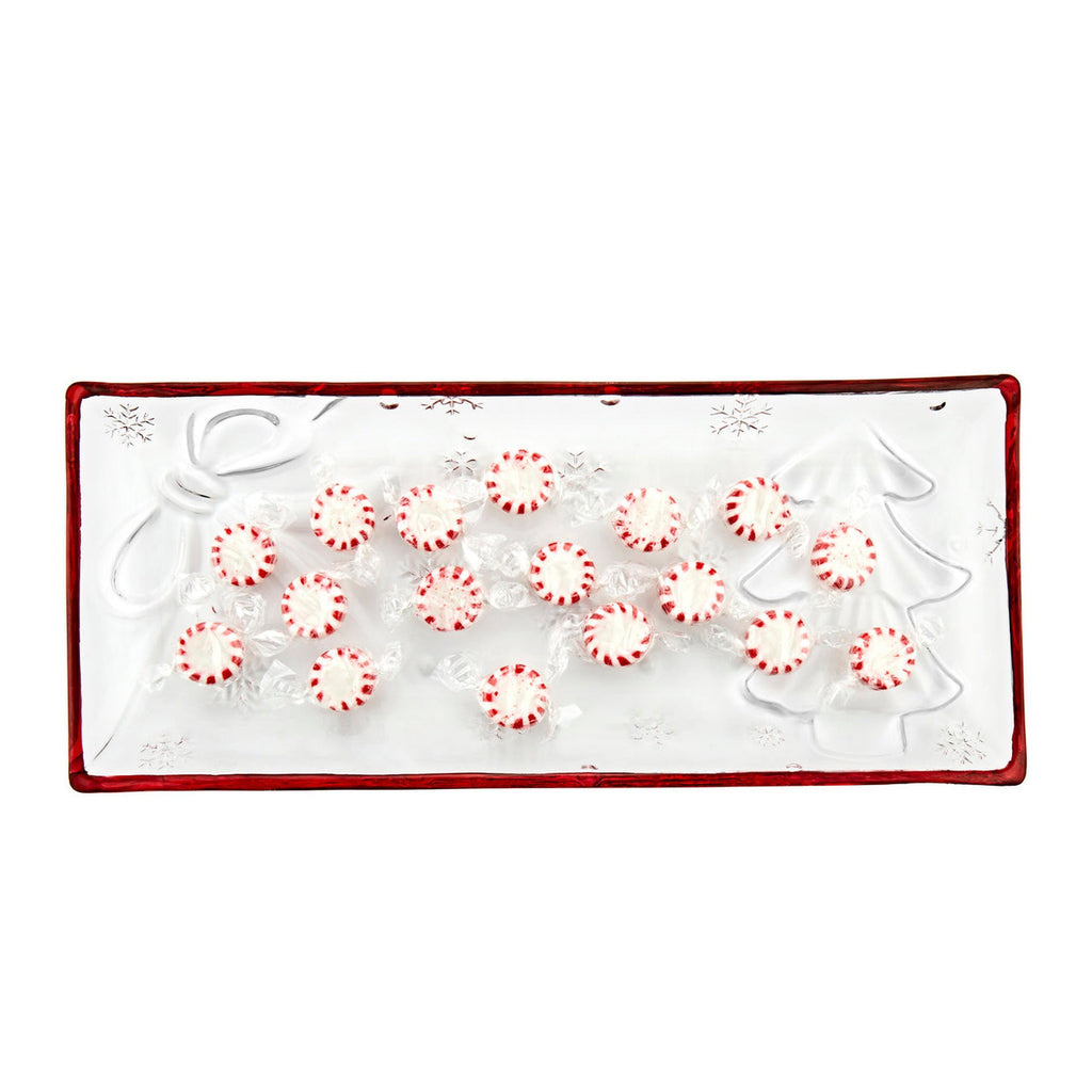 Snowfall Serving Tray Godinger All Kitchen, Christmas, Holiday, Serving Trays