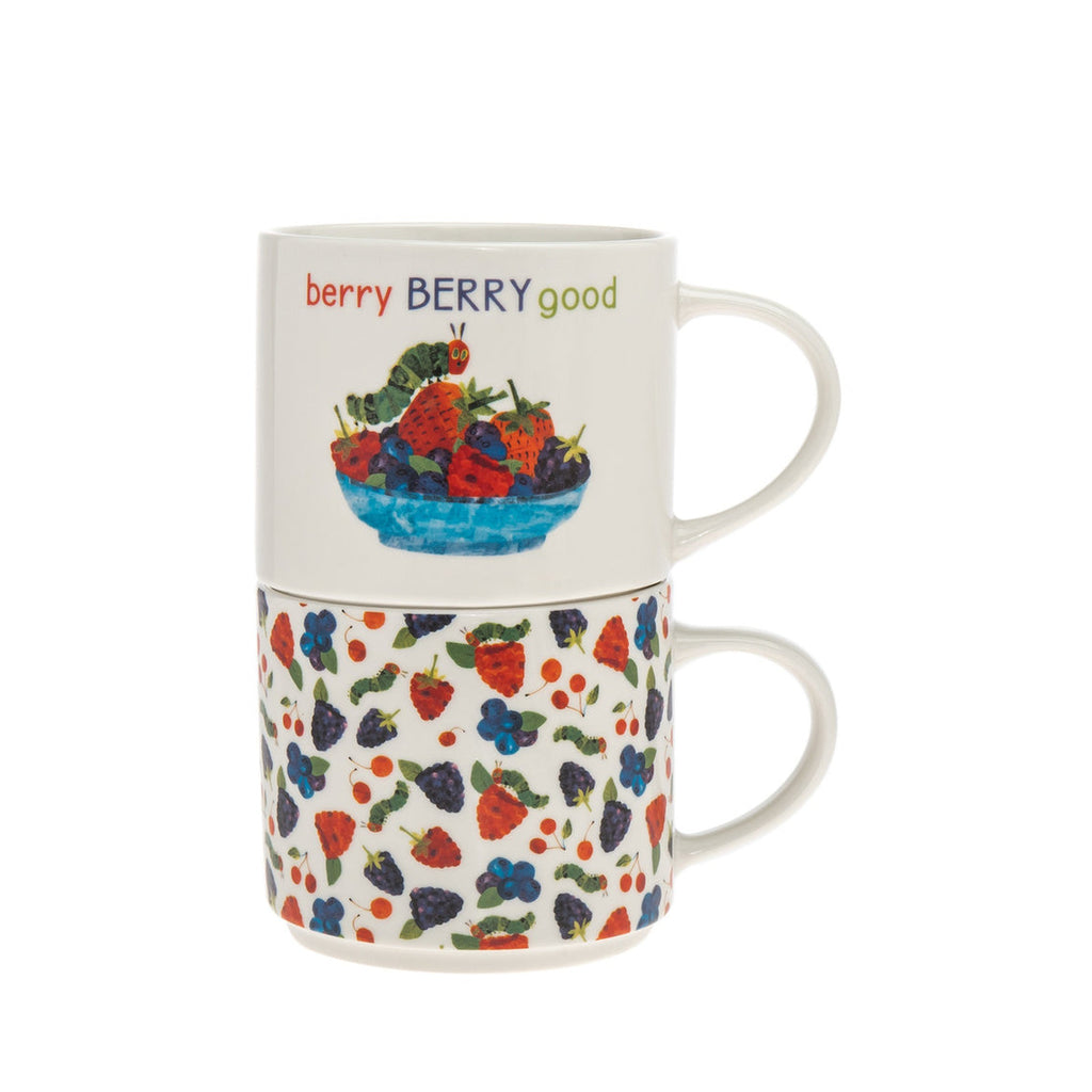 The World Of Eric Carle, The Very Hungry Caterpillar Berry Stack Mug, Set of 2 Godinger Eric Carle, Kids, The Very Hungry Caterpillar