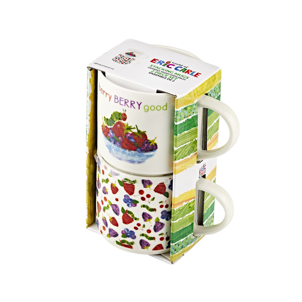 The World Of Eric Carle, The Very Hungry Caterpillar Berry Stack Mug, Set of 2 Godinger Eric Carle, Kids, The Very Hungry Caterpillar