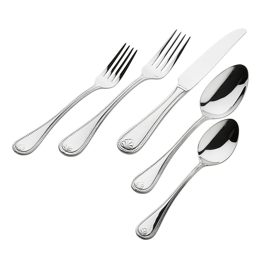 Venetzia Mirrored 18/0 Stainless Steel 20 Piece Flatware Set, Service For 4 Godinger 18/0 Stainless Steel, 18/0 Stainless Steel Flatware, 20 Piece Set, All Flatware & Serveware, Flatware Set, Flatware Sets, Service For 4, Stainless Steel, Tableware